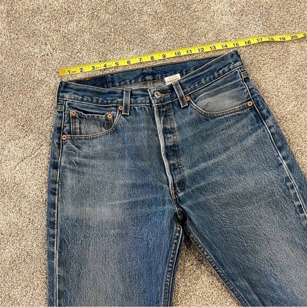 Levi Levi’s Men 32x34 Blue Denim Jeans 501 XX  VTG Vintage Cotton  Button Pants, - Picture 10 of 16